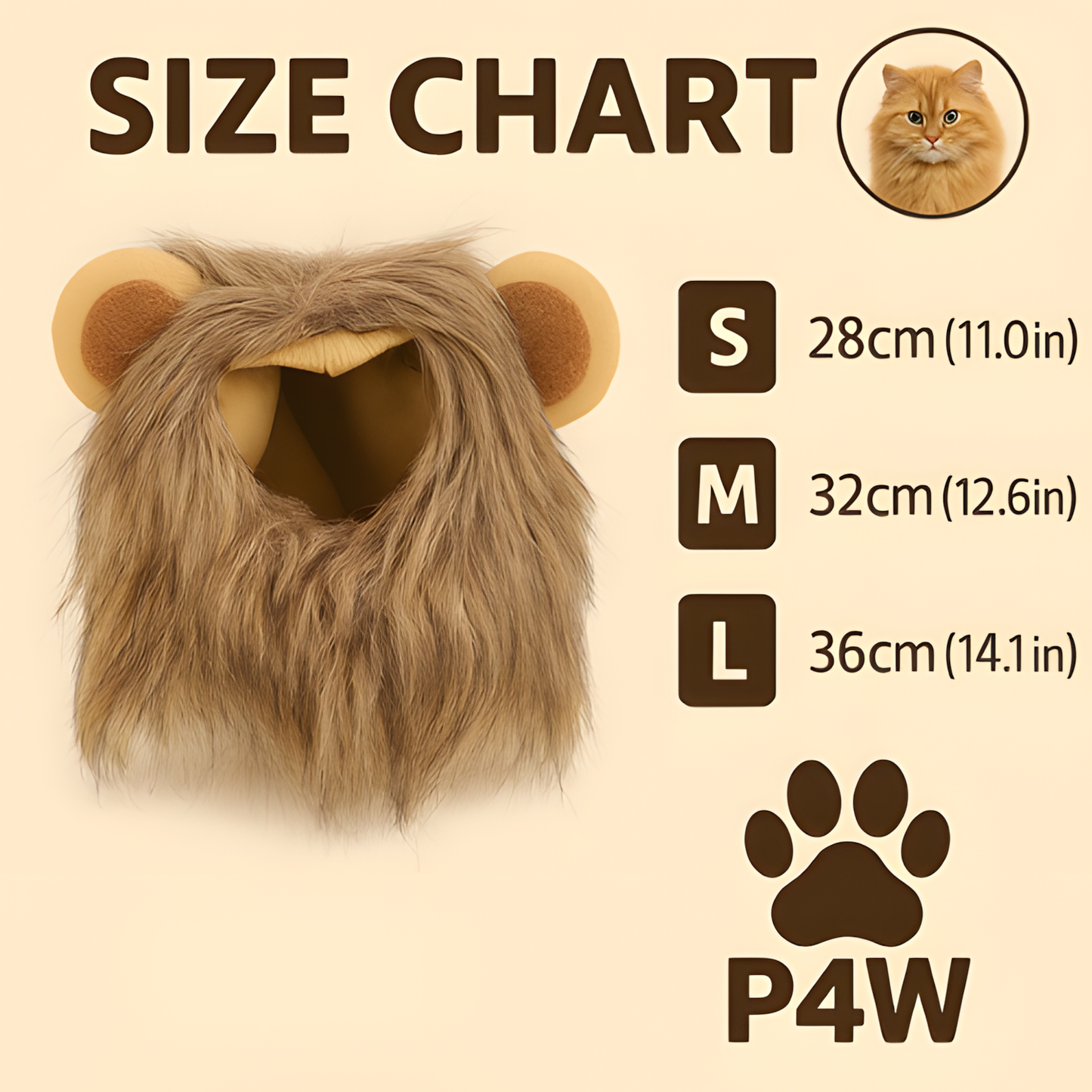 Adorable Lion Mane Pet Costume™